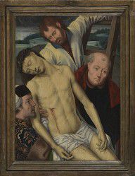 Hans Memling (kopie naar) - Descent from the Cross and Saint Andrew 1