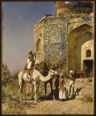 Edwin Lord Weeks The Old Blue-Tiled Mosque Outside of Delhi, India 