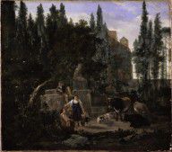 Lapp, Jan An Italian Landscape with Figures and Cattle 