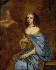 Lely, Sir Peter Portrait of a Lady with a Blue Drape 