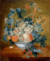 Van Huysum, Michiel A Delft Bowl with Fruit 