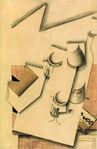 Juan Gris - Book, Glass and Bottle on a Table, 1913