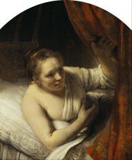 Rembrandt (Rembrandt van Rijn) A Woman in Bed 