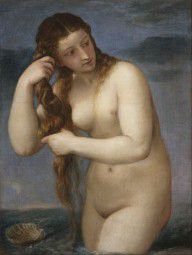 Titian (Tiziano Vecellio) Venus Rising from the Sea ('Venus Anadyomene') 