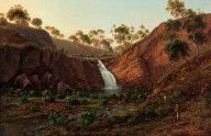 Eugene_von_GUéRard_-_Waterfall_on_the_Clyde_River,_Tasmania