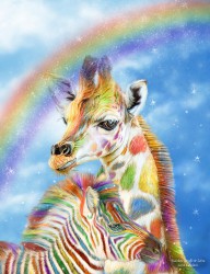 13019901 rainbow-giraffe-and-zebra-carol-cavalaris