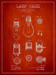 12572417_Thomas_Edison_Lamp_Base_Patent_From_1890_-_Red