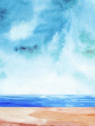 27942720 ocean-and-blue-sky-watercolor-i-naxart-studio 5400x7200px