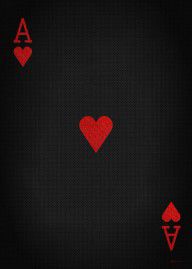 14167886_Ace_Of_Hearts_In_Red_On_Black_Canvas