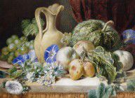 10196447_A_Still_Life_With_A_Jug_Apples_Plums_Grapes_And_Flowers