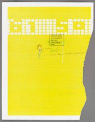 ZYMd-88541-drawing of little girl on yellow paper 1992-2000