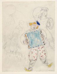 Marc Chagall - A Young Boy, costume design for Aleko