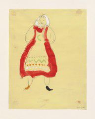 Marc Chagall - Costume for Peasant, costume design for Aleko