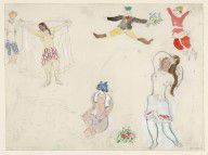 Marc Chagall - Costumes for Bathers and Peasants, costume design for Aleko