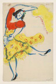 Marc Chagall - Gypsy, costume design for Aleko