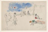 Marc Chagall - Lovemaking, sketch for the choreographer for Aleko