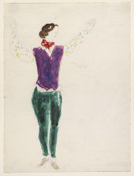 Marc Chagall - The Gypsy Lover, costume design for Aleko