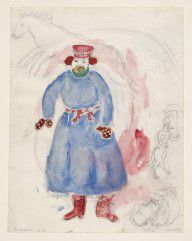 Marc Chagall - A Coachman, costume design for Aleko