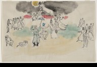 Aleko's Fantasy. Sketch for the choreographer for Scene IV of the ballet Aleko_(1942)