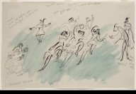 Dance of the Gypsies. Sketch for the choreographer for scene 4 of the ballet Aleko_(1942)