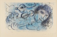 Marc Chagall-Der Fl�tenspieler. 1957.