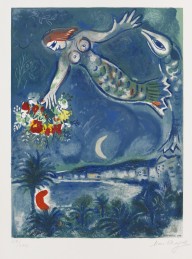 Marc Chagall-Die Sirene und der Fisch. 1967.