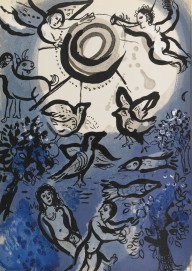 Marc Chagall-Chagall, M., Dessins pour la Bible. Mitb 48 Orig.-Lithographien  (25 farb., inkl. Einba