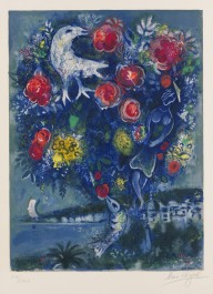 Marc Chagall-Engelsbucht mit Rosenstrauss. 1967.