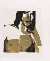 Andy Warhol-Mick Jagger. Vor 1975.