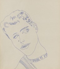 Andy Warhol-Young man with hearts (V). Ca. 1956.