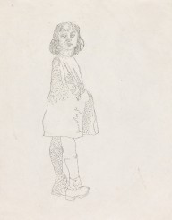 Andy Warhol-Girl (Full figure). Um 1948.