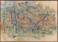 Paul_Cezanne_-_Trar_og_hus,_Provence