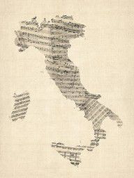 4322660_Old_Sheet_Music_Map_Of_Italy_Map