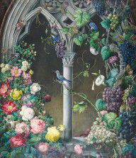 16519863_Bunches_Of_Roses_Ipomoea_And_Grapevines
