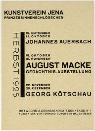 Kunstverein Jena, Prinzessinnenschlösschen, Johannes Auerbach, Auguste Macke, Georg Kötschau_1925