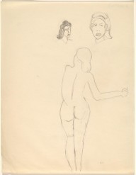 A Nude Seen from the Back and Two Studies of Female Heads-ZYGR68754