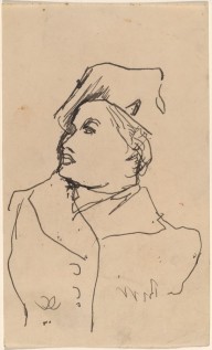 Bust of Woman with Hat, Face in Profile to Right-ZYGR68915