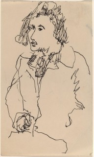 Bust-length Sketch of Woman in Coat and Scarf-ZYGR68910