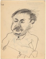 Caricature Head of Man with Mustache [recto]-ZYGR68952