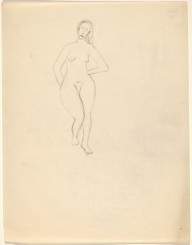 Frontal Nude, Right Leg Slightly Raised, Hands Behind-ZYGR68755