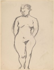Frontal View of Standing Nude, Arms Behind-ZYGR68725