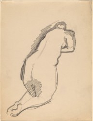 Kneeling Nude Seen from the Back-ZYGR68594