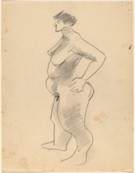 Large Standing Female Nude Turned to the Left, Hand on Hip-ZYGR68683
