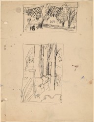 Sheet with Two Landscape Sketches-ZYGR68634