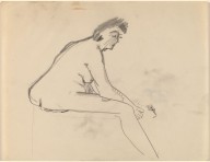 Side View of Seated Female Nude Turned to the Right, Leaning Forward-ZYGR68588