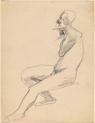 Side View of Seated Nude Facing Left-ZYGR68587