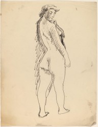 Standing Female Nude Seen from Behind in Three-Quarters View, Left Hand at Chin-ZYGR68942
