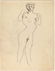 Standing Female Nude, Hands Raised to Shoulders-ZYGR68624