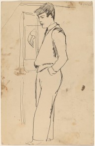 Standing Man with Hand in Pocket [verso]-ZYGR69019