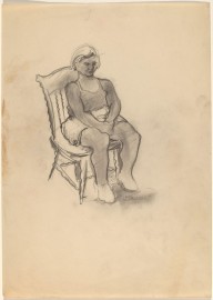 Woman Seated in a Chair, Hands Clasped in Lap-ZYGR69034